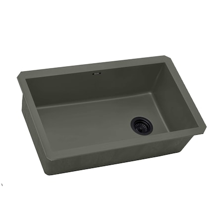 Ruvati 32 x 19 inch epiGranite Undermount Granite Composite Single Bowl Kitchen Sink Juniper Green RVG2033RN